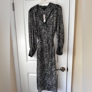 NWT - White House Black Market - Sheer Midi Shirt Dress Size 12
